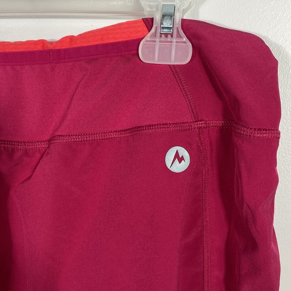 Marmot Women's Running Shorts - Wine color w/fluorescent spandex shorts XL - Picture 8 of 11